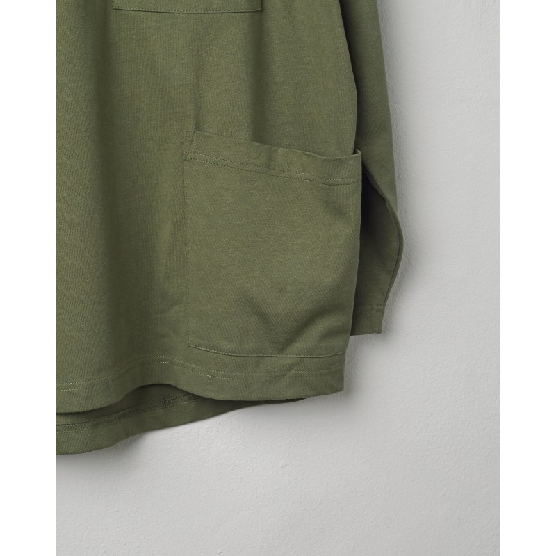 Thumbnail of The 3032 Tie Neck Smock – Army Green image