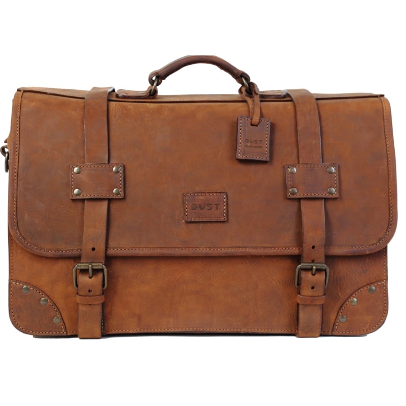 Thumbnail of Leather Duffel Bag In Heritage Brown image