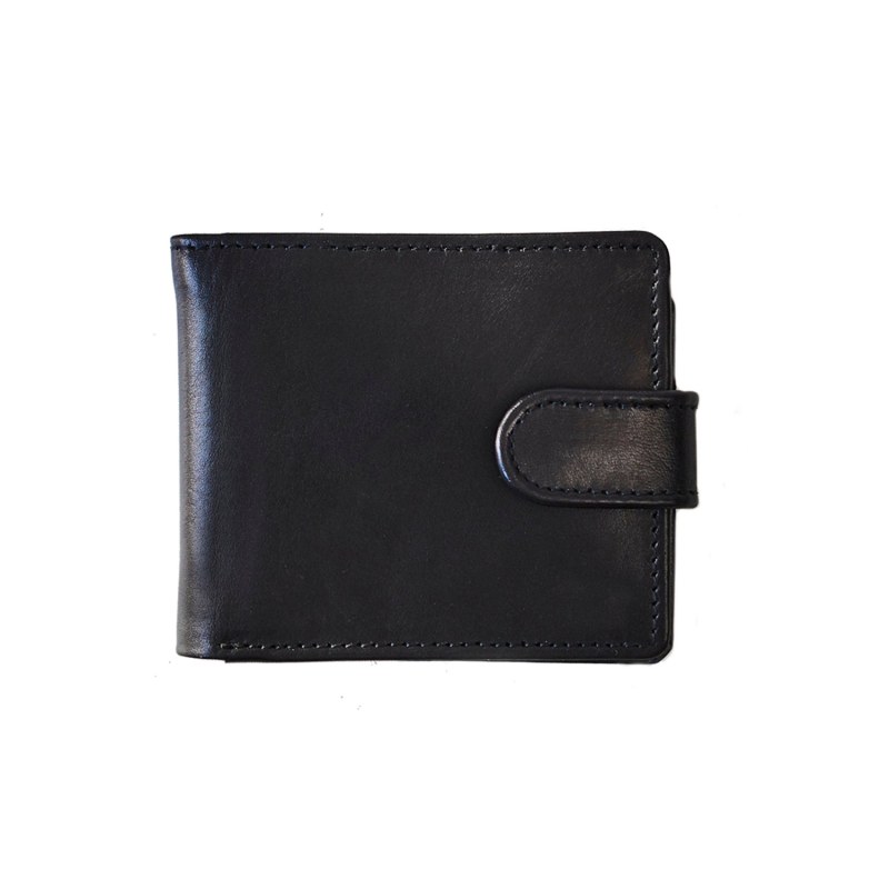 Thumbnail of Vida Black Leather Tri Fold Wallet With Rfid image