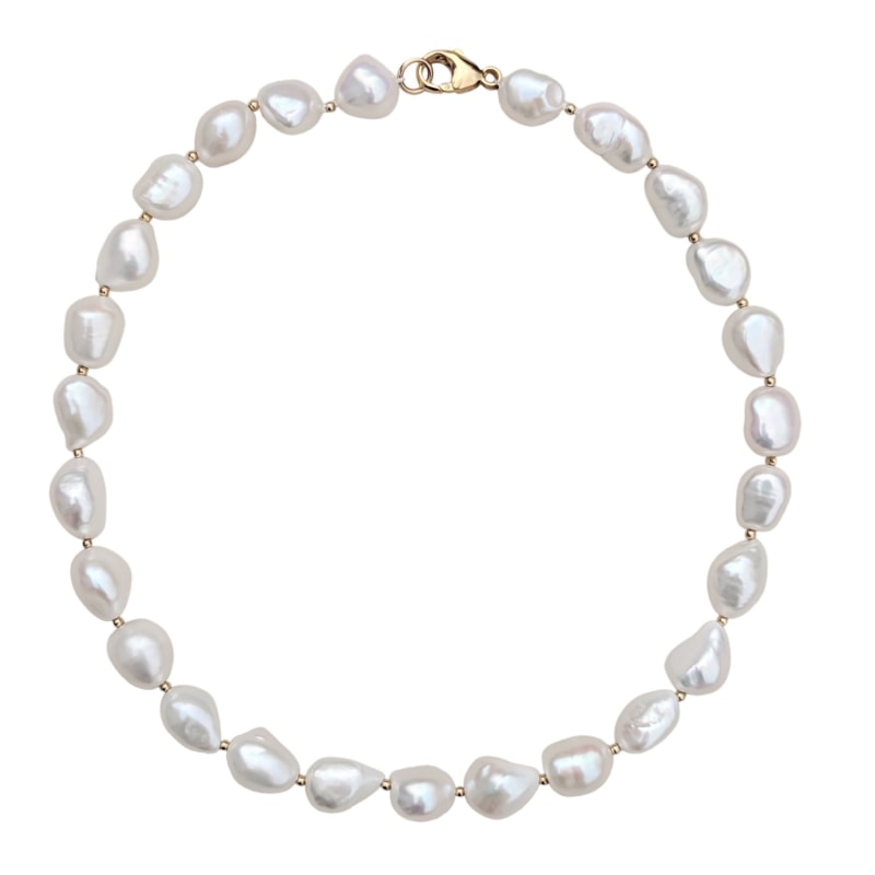 Big chunky pearl necklace deals