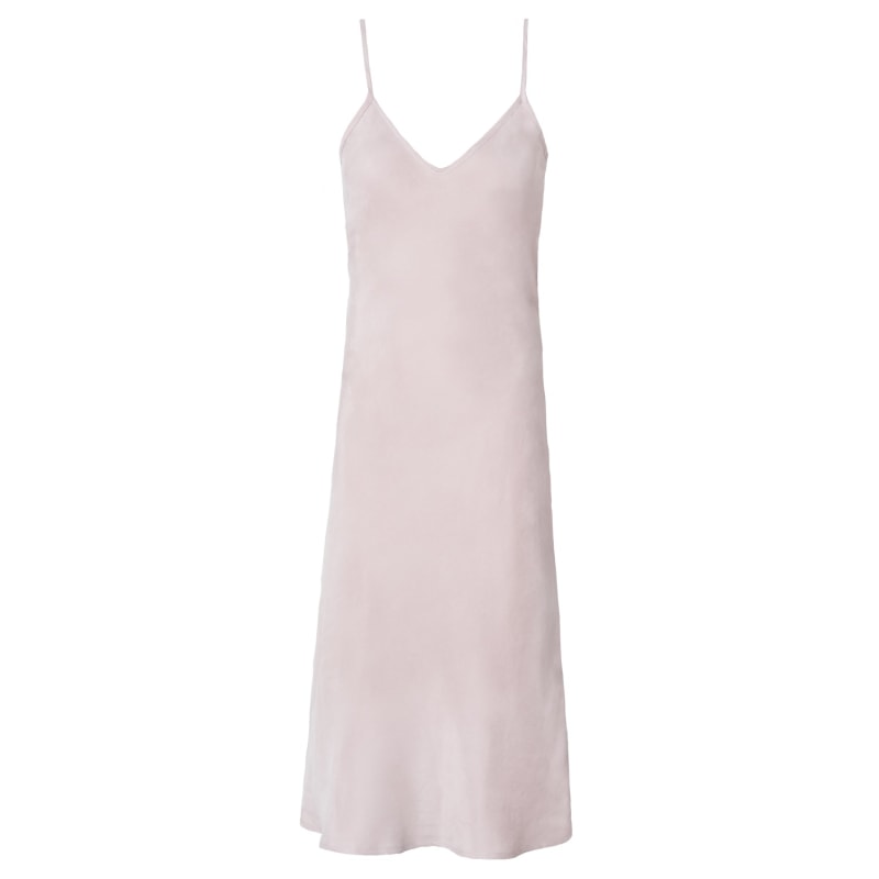 Thumbnail of Champagne Pink Vegan Silk Slip Dress image