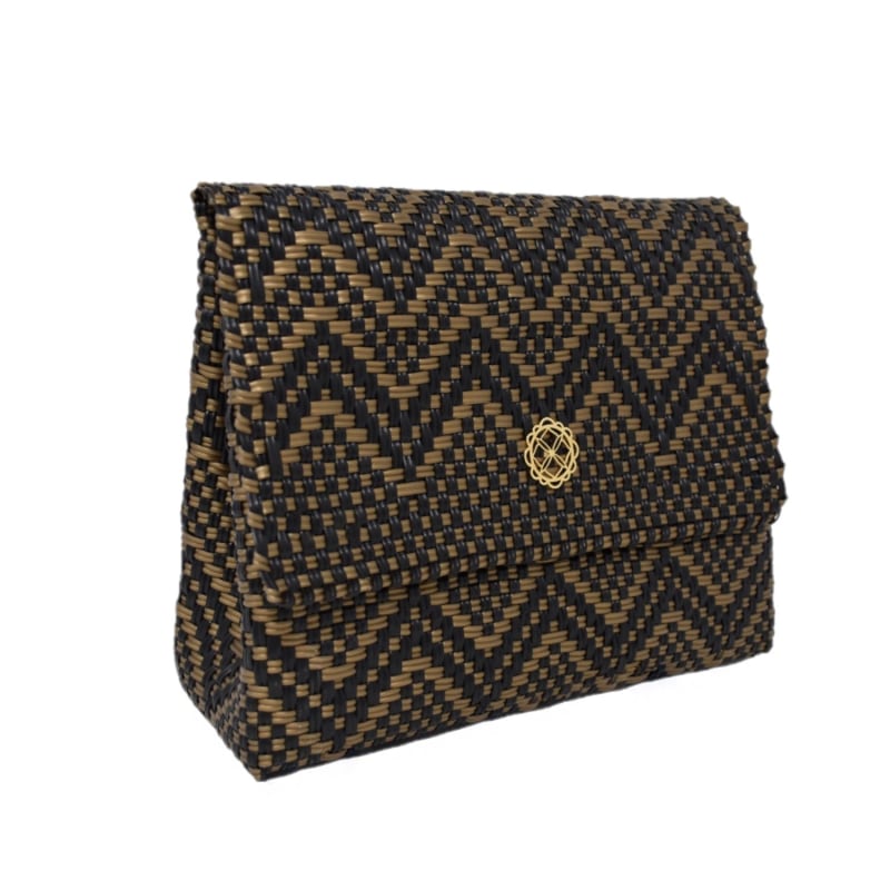 Thumbnail of Crossbody Gold/ Black Chevron image