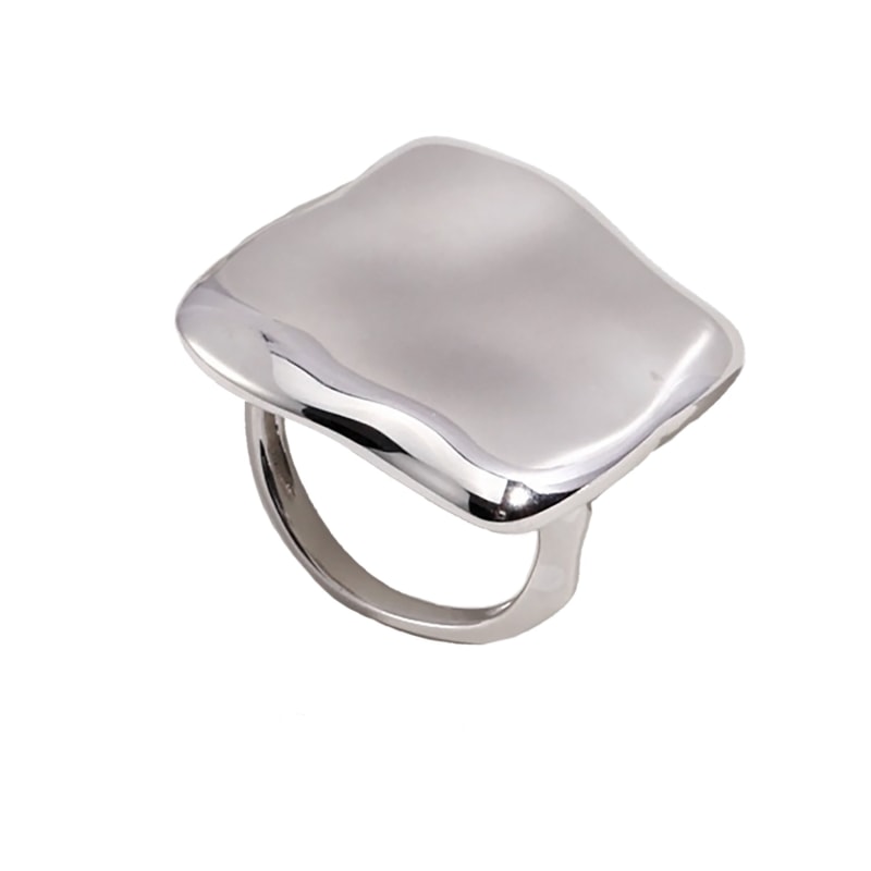 Big Square Chunky Sterling Silver Ring | Ms. Donna | Wolf Big Square Chunky Sterling Silver Ring | Ms. Donna | Wolf