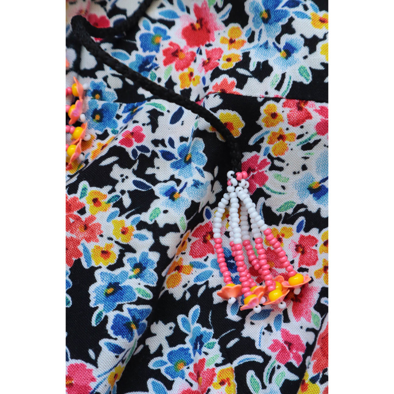 Thumbnail of Billow Floral Print Ruffled Mini Dress - Multicolor image