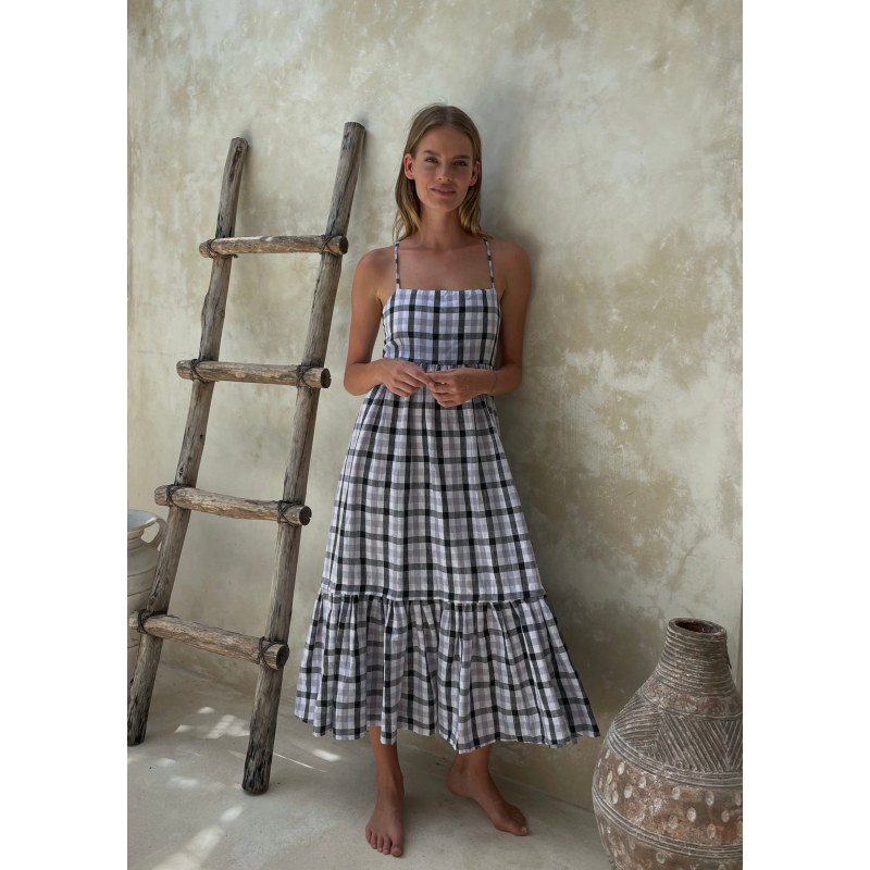 Thumbnail of Blue Check Bingin Dress image