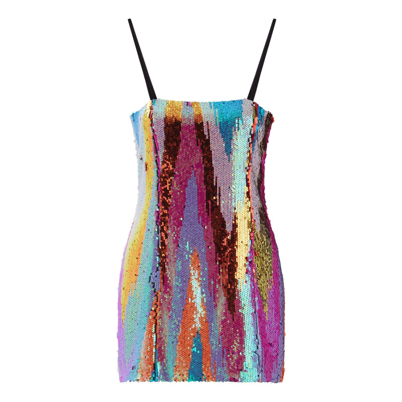 Multicolor sequin mini dress discount
