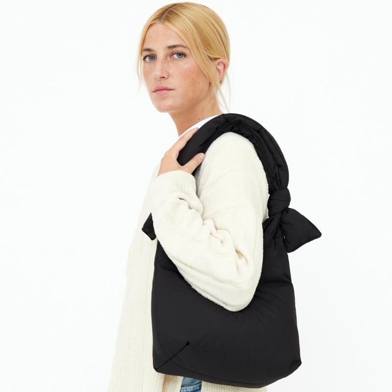 Thumbnail of Biwa Mini Puffy Shoulder Bag Black Bloom image