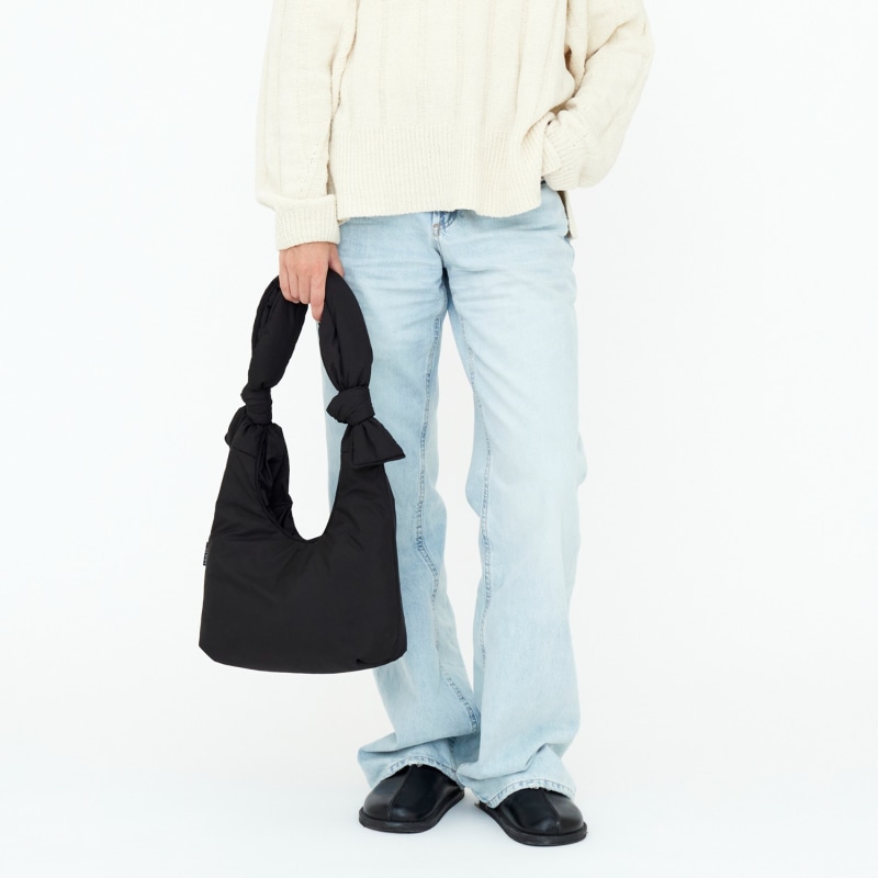 Thumbnail of Biwa Mini Puffy Shoulder Bag Black Bloom image