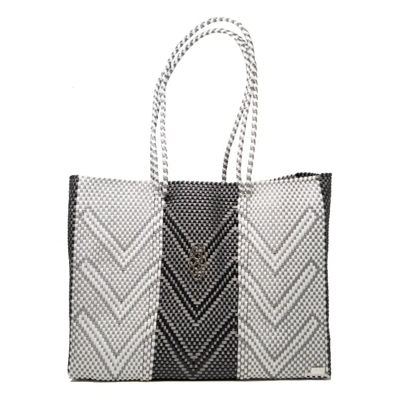 Thumbnail of Grey Chevron Travel Tote With Clutch image