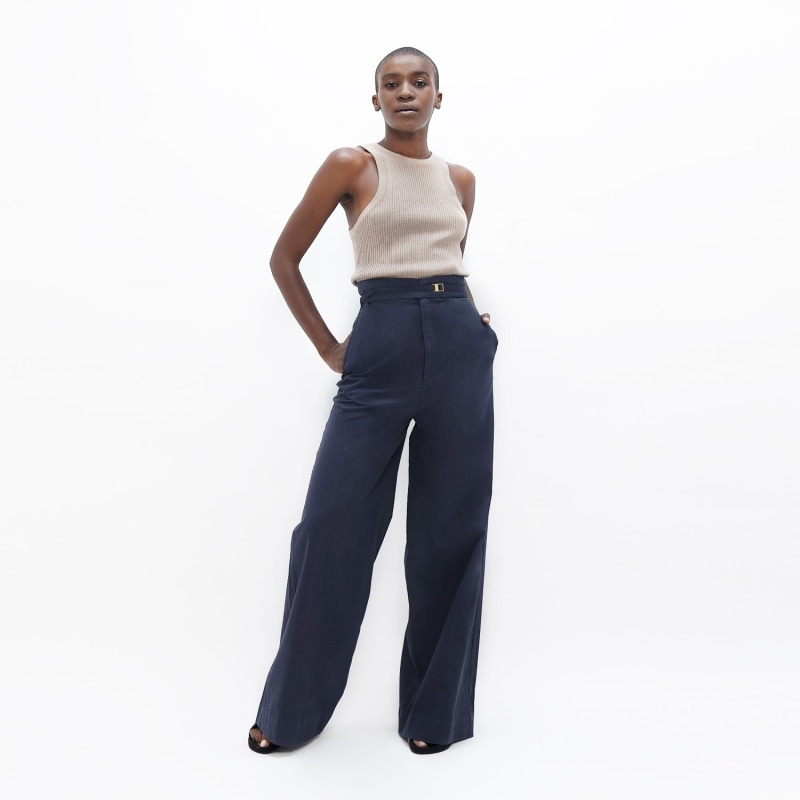 Thumbnail of Florence Organic Cotton Twill Pants In Summer Night Blue image