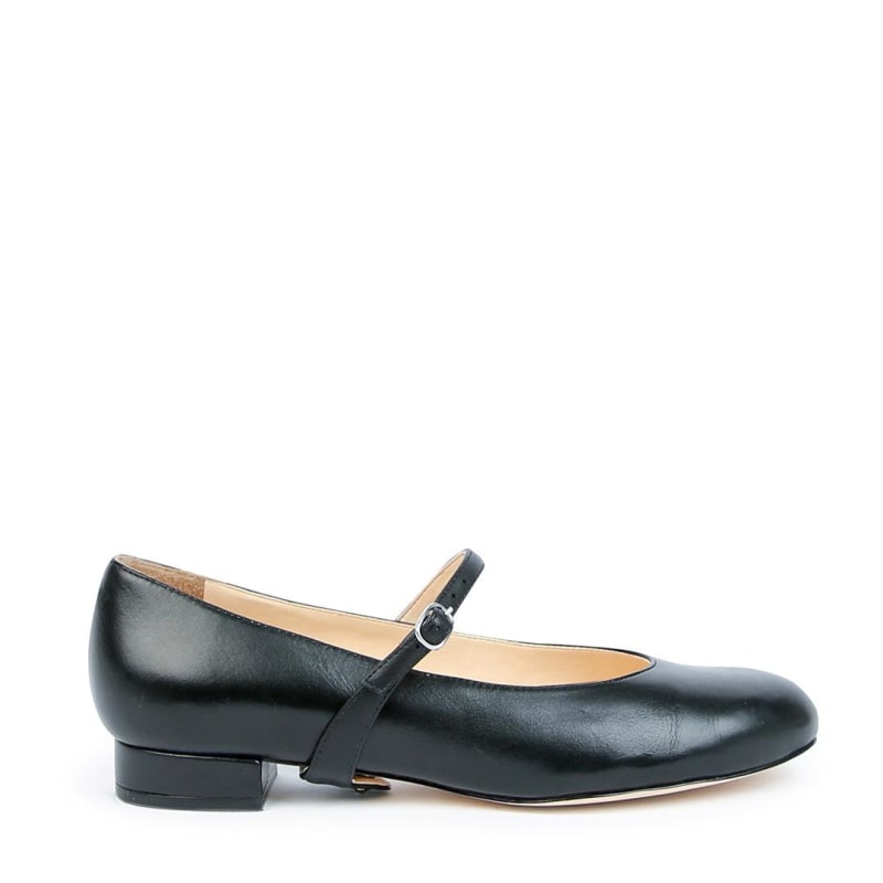 Thumbnail of Black Ballet Flat + Twiggy Strap image