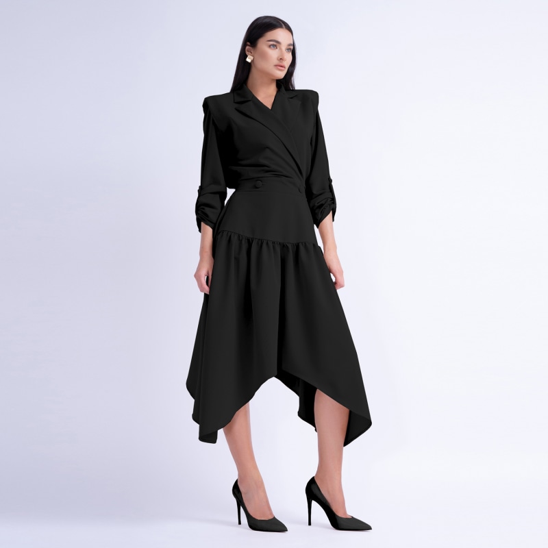 Black blazer midi dress new arrivals