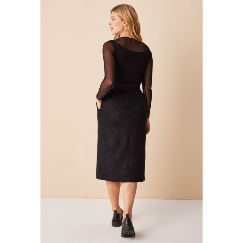 Thumbnail of Black Bouclé Pencil Skirt image