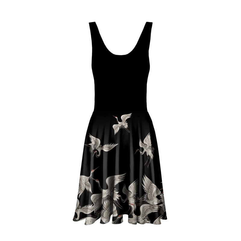 Thumbnail of Black Cranes Circle Dress image