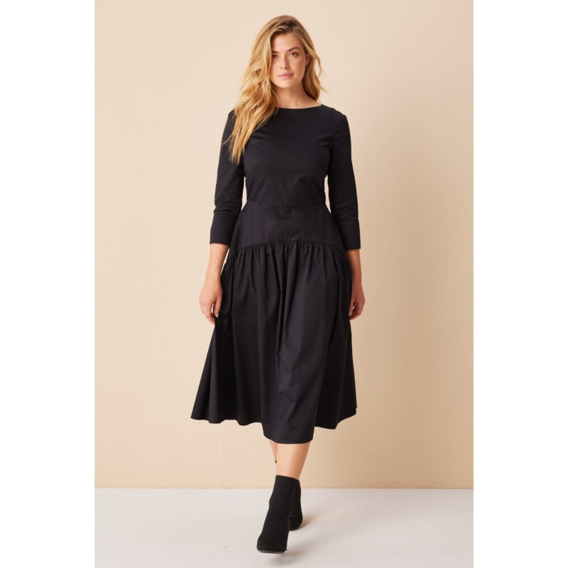 Black drop waist dress outlet