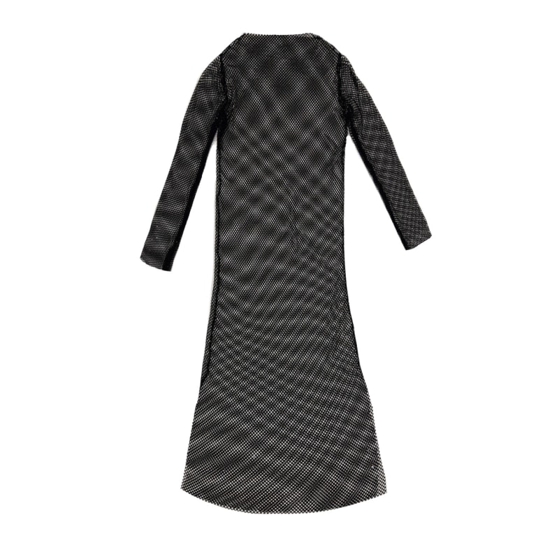 Thumbnail of Black Embellished Mesh Long Sleeve Dress image