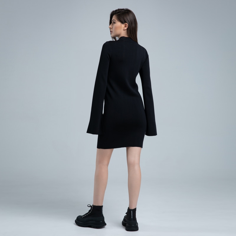 Thumbnail of Black Knitted Mini Dress image