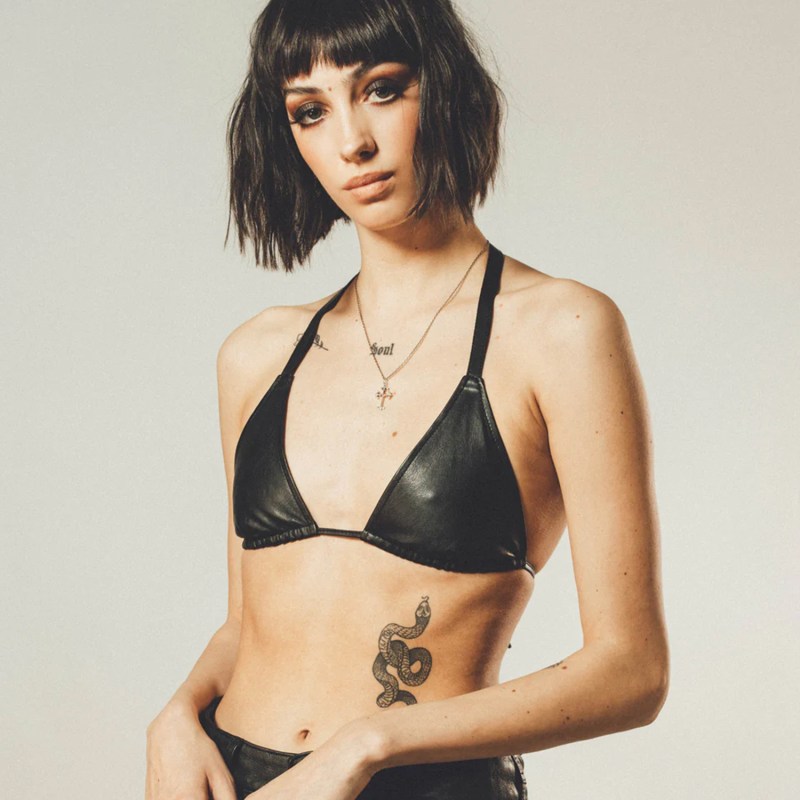 Thumbnail of Black Leather Bra image