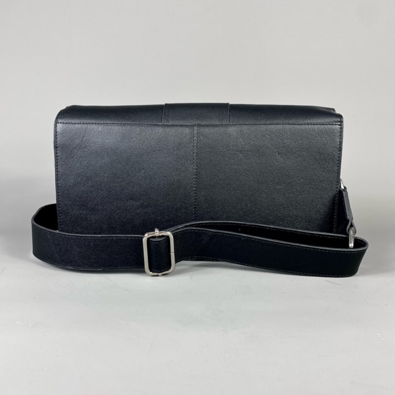 Thumbnail of Black Leather Crossbody Envelope Handbag image