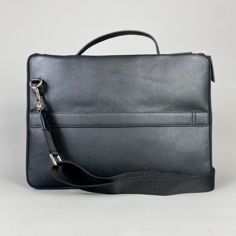 Thumbnail of Black Leather Laptop Sleeve Bag image