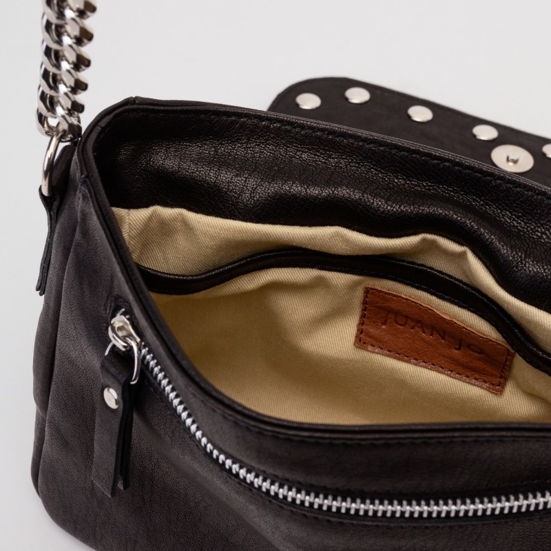 Thumbnail of Black Leather Studded Crossbody Bag image