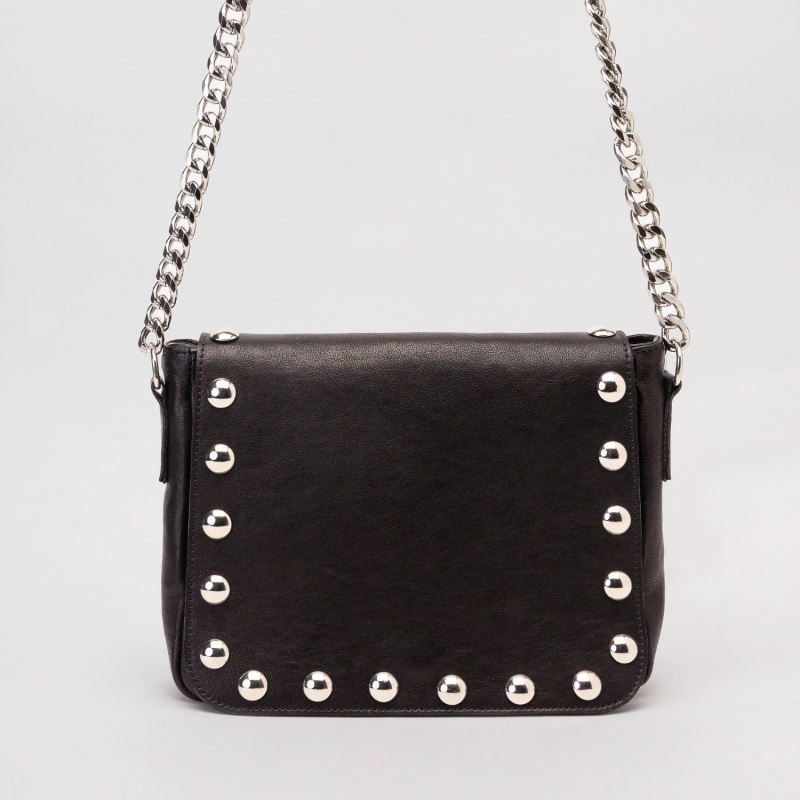 Thumbnail of Black Leather Studded Crossbody Bag image