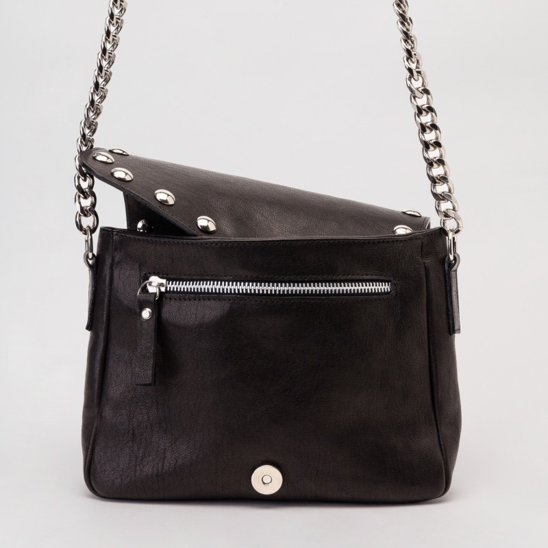 Thumbnail of Black Leather Studded Crossbody Bag image