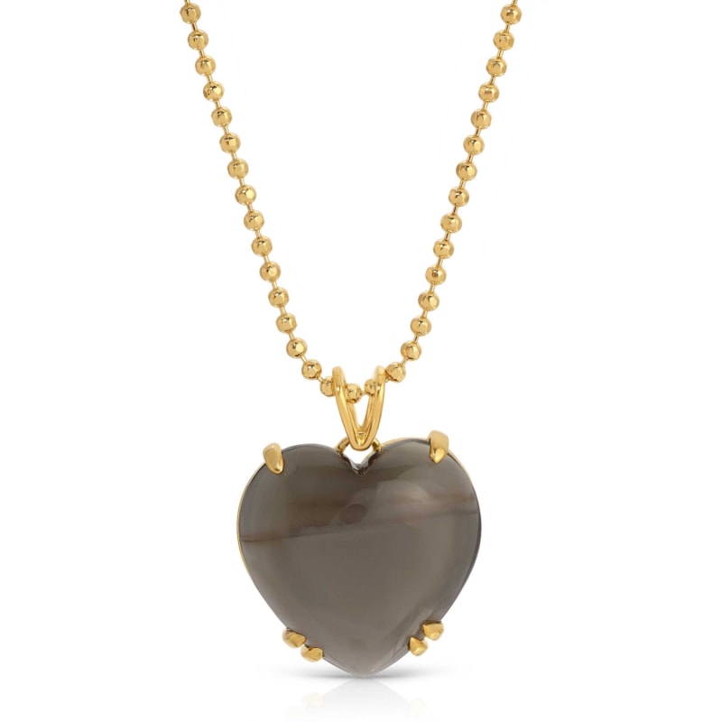 Thumbnail of Black Moonstone Heart Necklace image