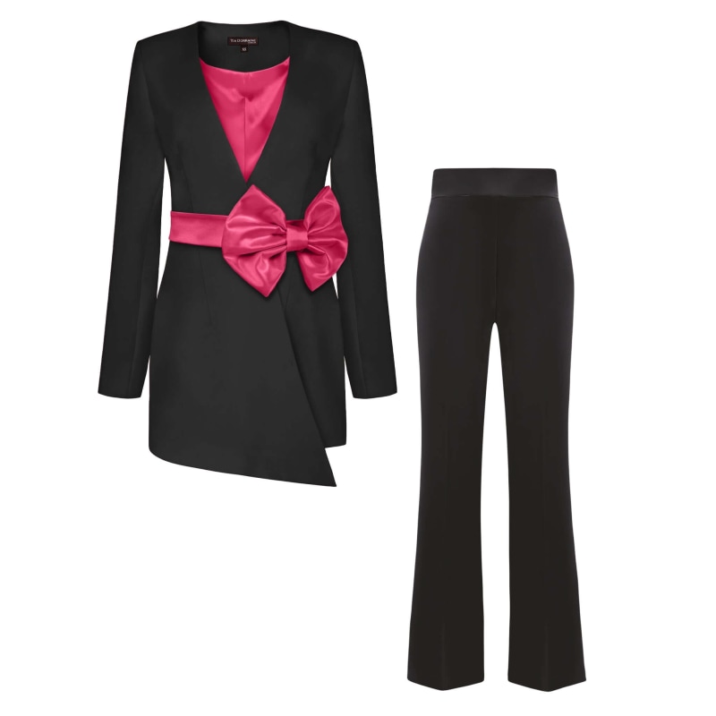 Thumbnail of Black Pearl Power Suit With Detachable Pink Bow Belt image