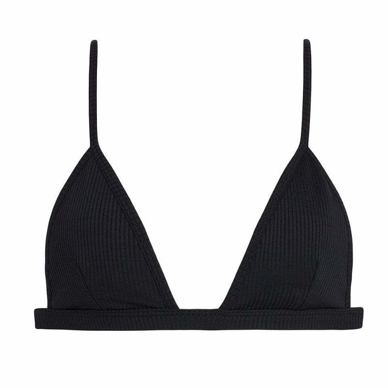 Black Rib Hunter Triangle Bikini Top Montce Swim Wolf Badger