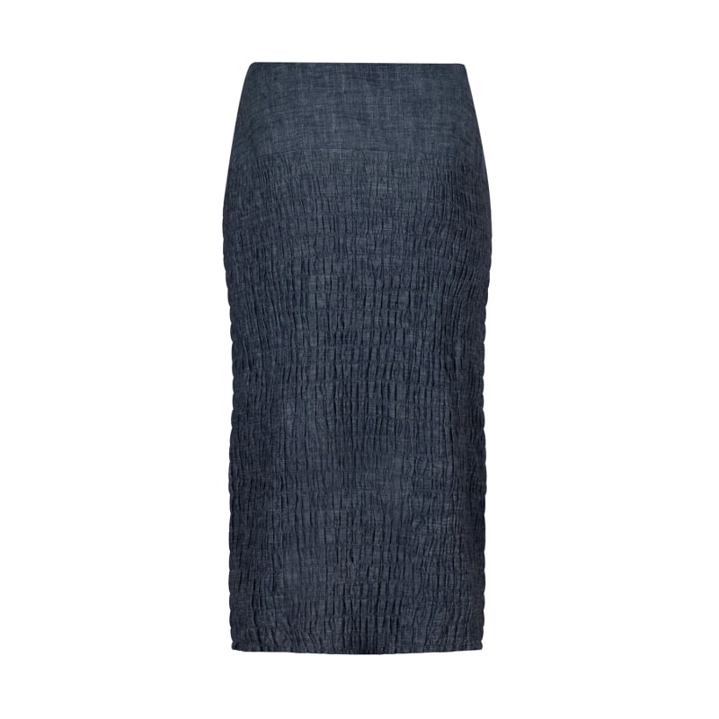 Thumbnail of Black Ruched Cotton Skirt image