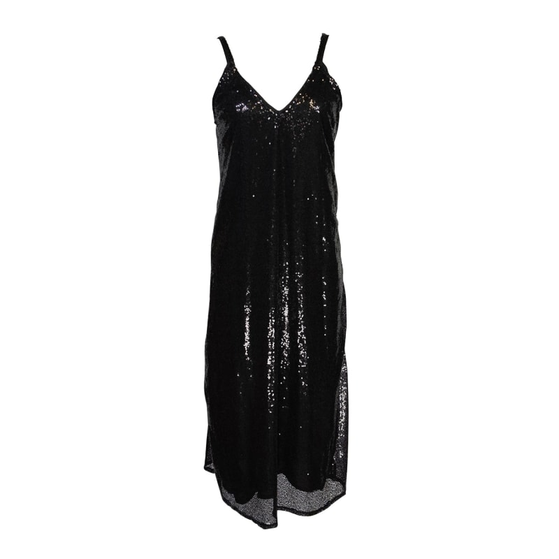 Thumbnail of Black Sequin Layered Slip Dress image