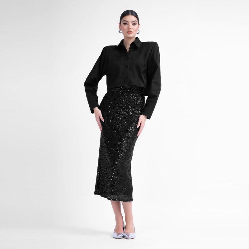 Very sequin midi skirt online