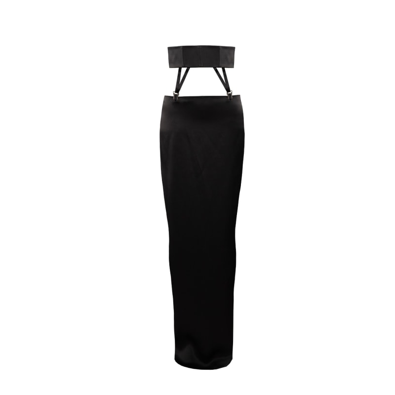 Thumbnail of Black Silk Suspender Skirt image