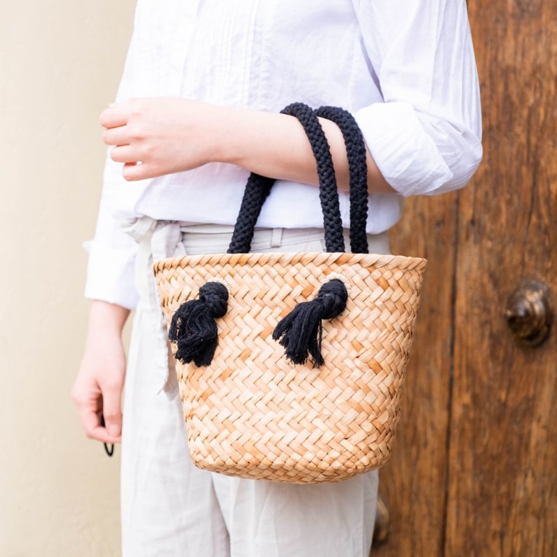 Oat Small Classic Market Tote with Braided Handles - Straw Tote Bags | Likha