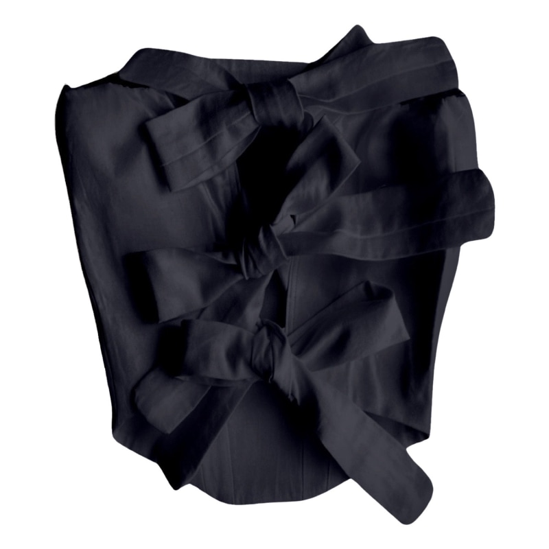 Thumbnail of Black Strapless Corset With Back Bows image