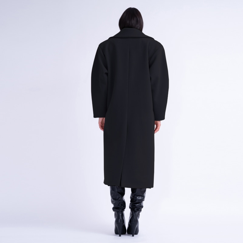 Black structured coat sales