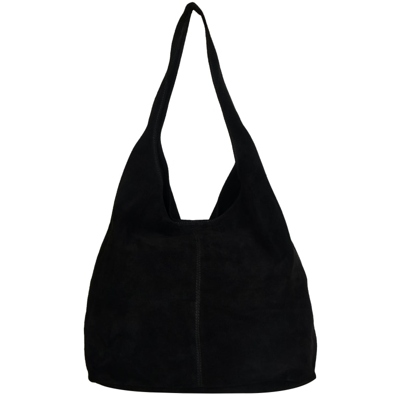 Black suede hobo bag sale