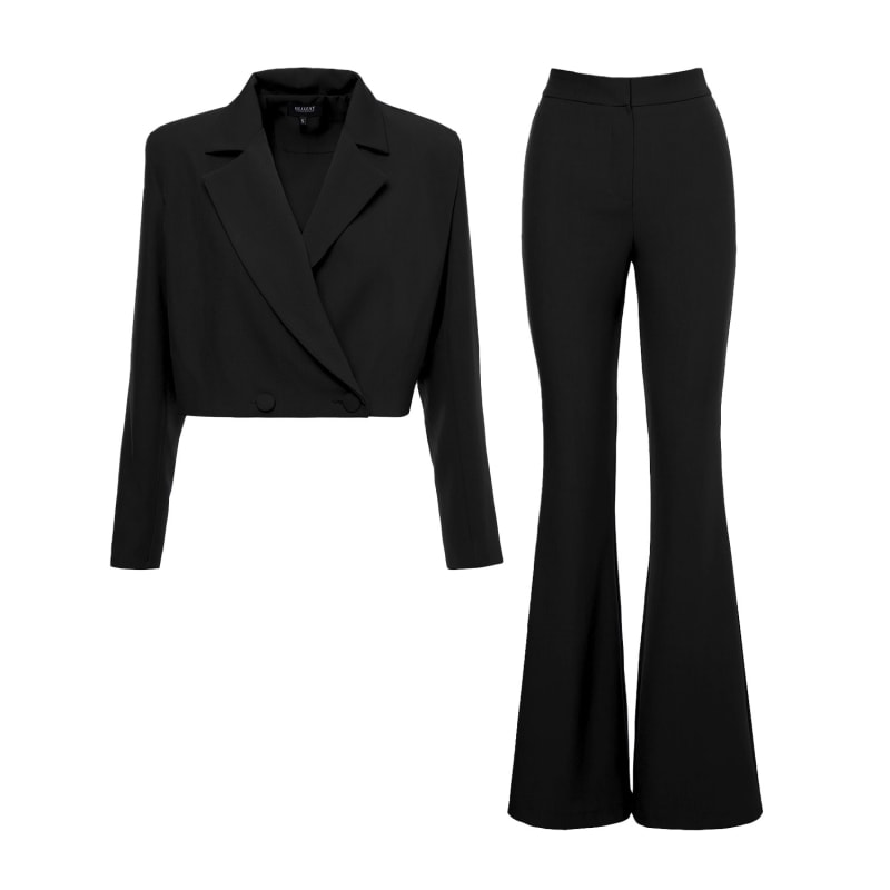 Black blazer and trouser set online