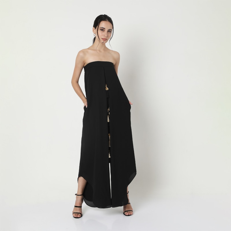 Tassel jumpsuit black clearance