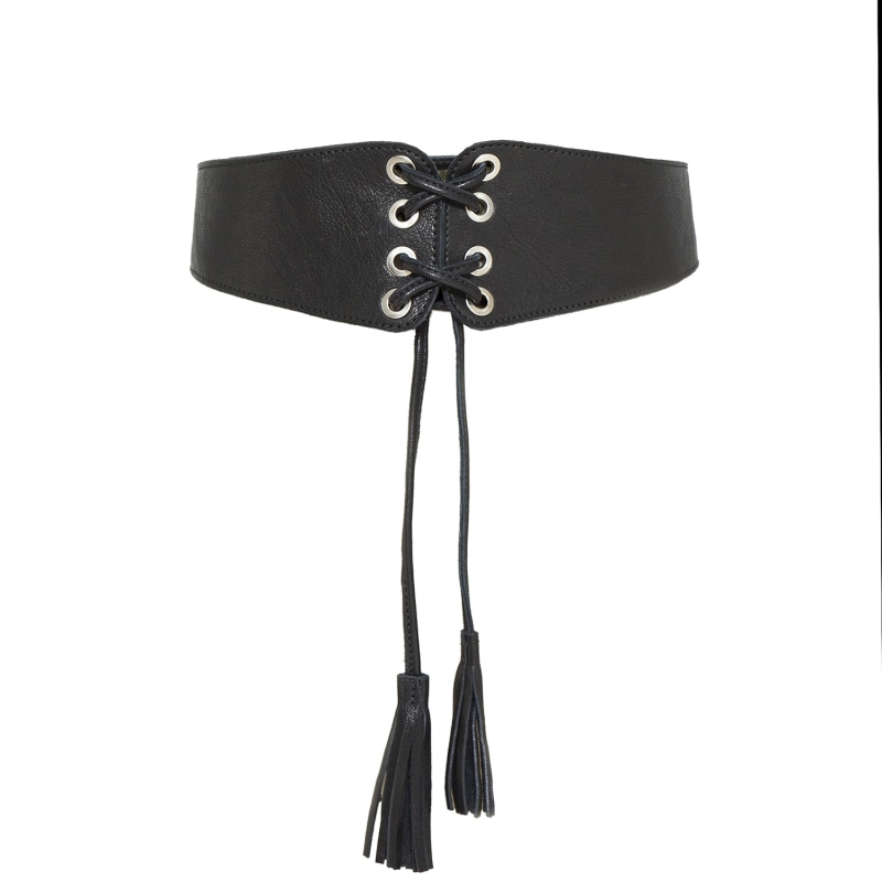 Black leather corset belt by JUAN-JO gallery