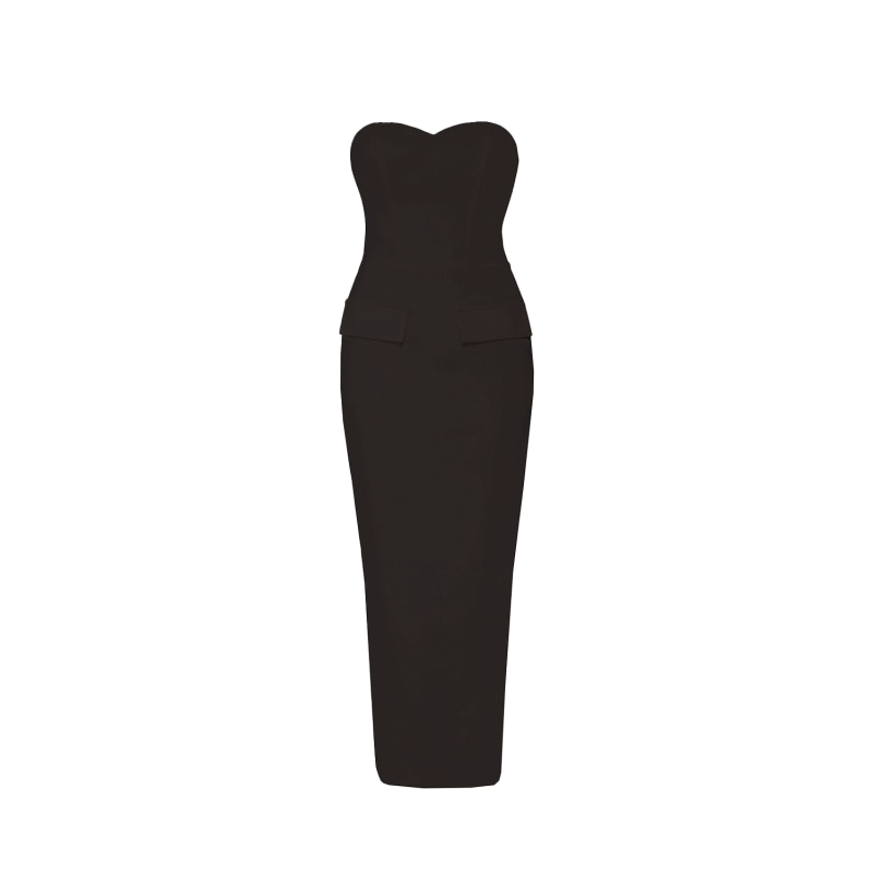 Black Wool Midi Dress by Vestiaire d un Oiseau Libre