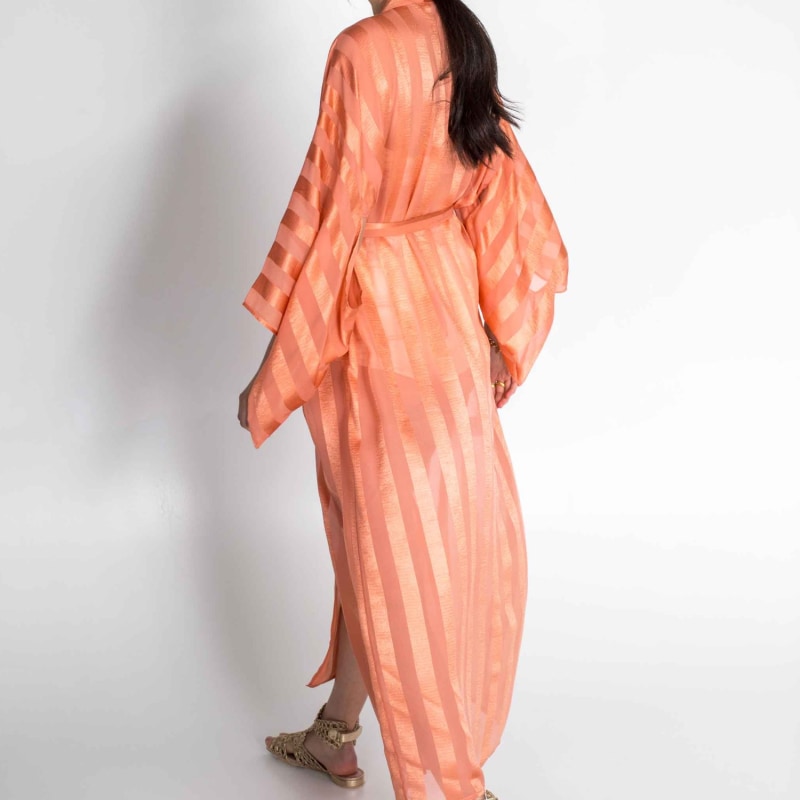 Thumbnail of Silk Kimono In Coral image