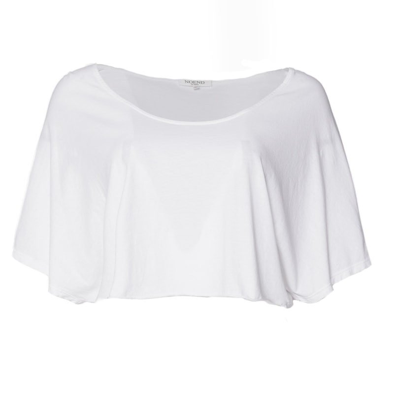 Comfort Oversized Cropped Long Sleeve T-Shirt - White