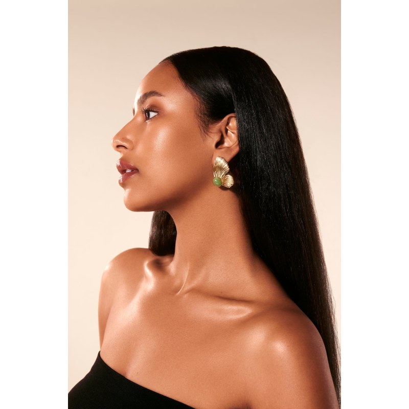 Thumbnail of Bliss Gold Plated Statement Earrings image