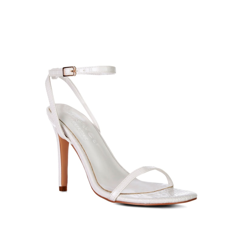 White croc heels online