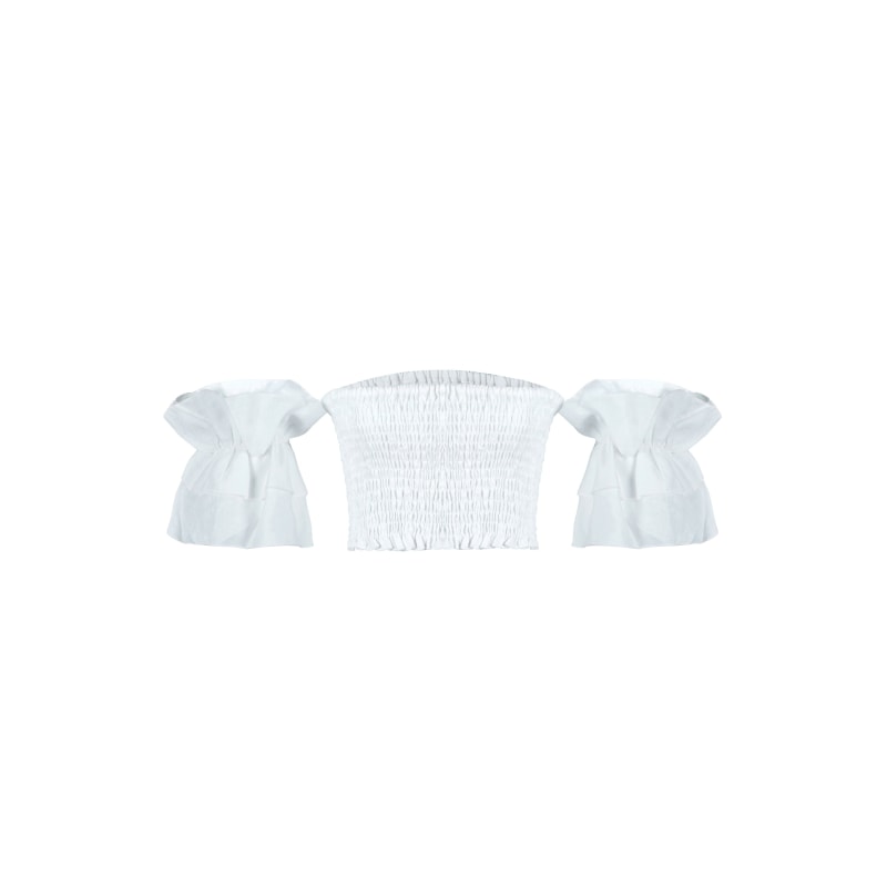 Thumbnail of Blooms Crop Top | White image