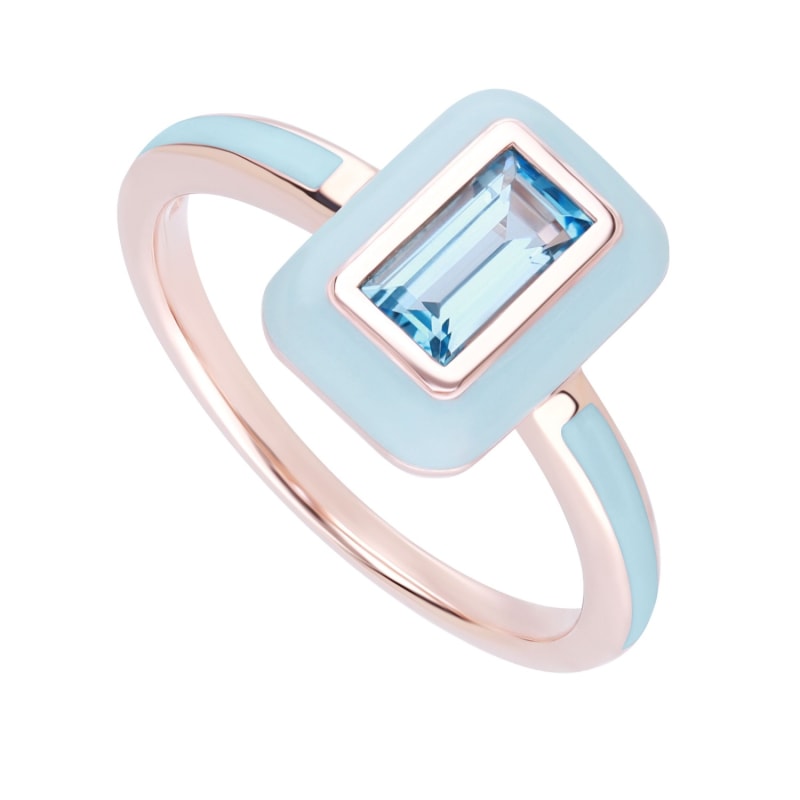 Swiss Blue Topaz Ring Gold-plated Sterling Silver Swiss Blue Topaz Ring Gold-plated Sterling Silver