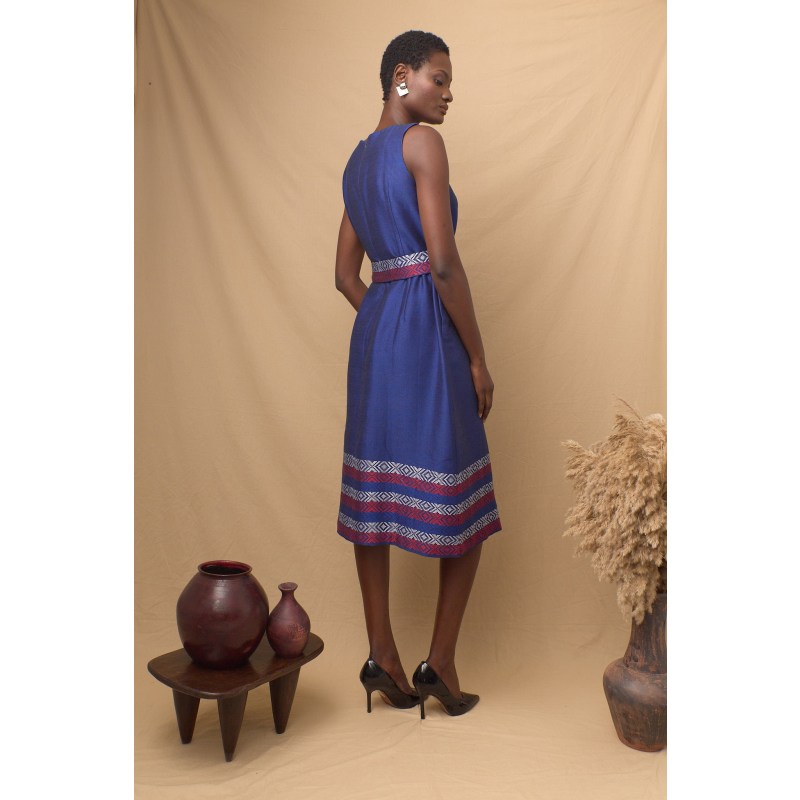 Thumbnail of Fadila Sleeveless Shift Dress Blue image