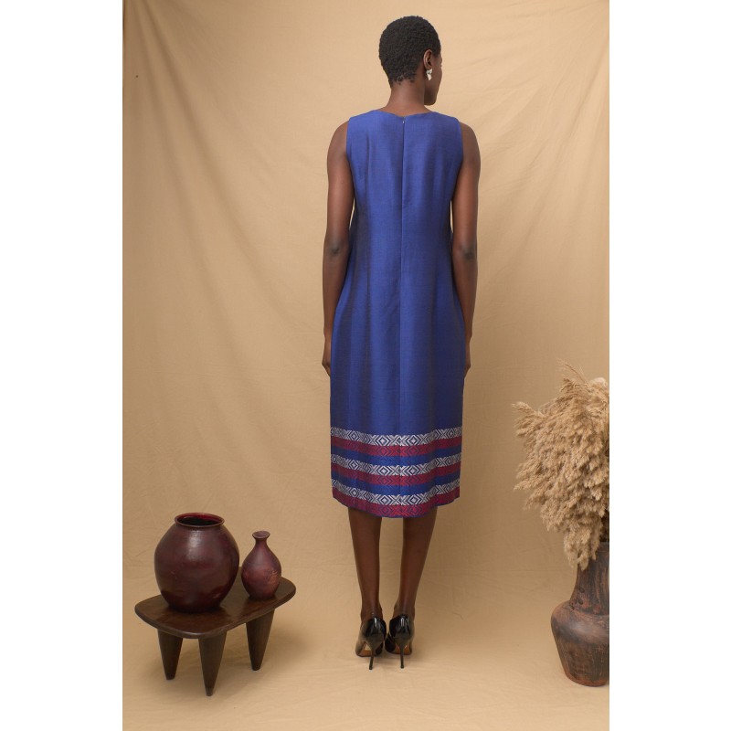 Thumbnail of Fadila Sleeveless Shift Dress Blue image